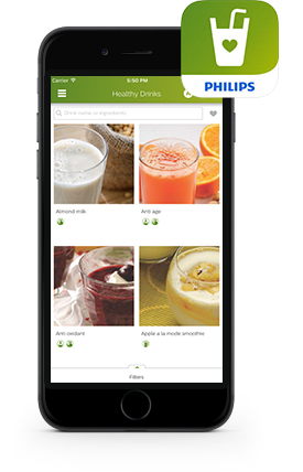 Aplikacija za zdrava pića tvrtke Philips