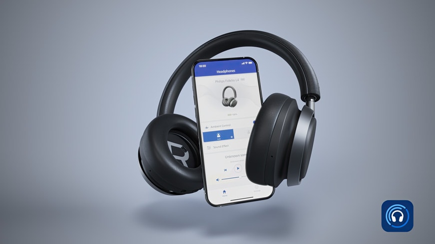 Slušalice L4 fidelio povezane s aplikacijom Philips Headphones