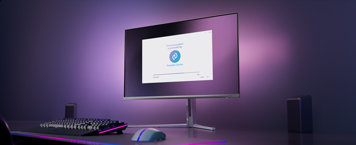 Philips Evnia monitor postavljen za Precision Center