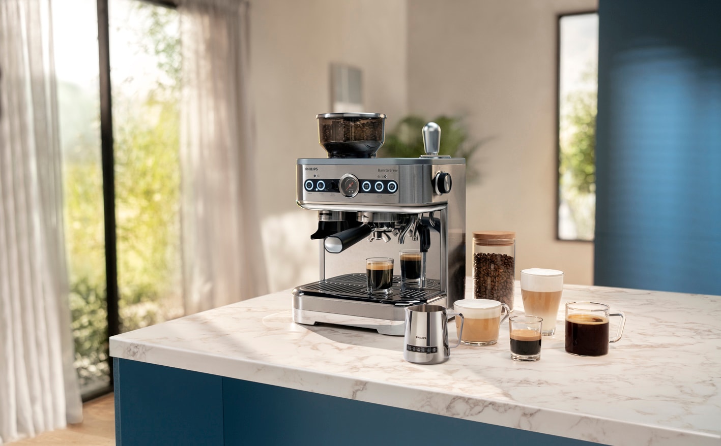 Philips Barista Brew s raznim vrstama kave