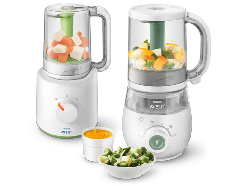 Proizvodi za hranjenje malog djeteta: aparat za pripremu hrane za bebe i pribor za jelo Philips Avent
